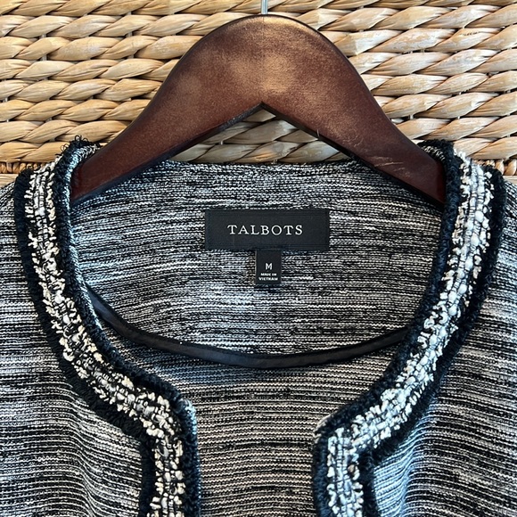 Talbots Structured French Terry Open Front Knit Blazer, M - Picture 3 of 7